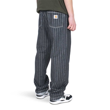 Carhartt WIP Pants Orlean Hickory Stripe Black / White Stone washed